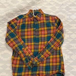 J. Crew Men's Multicolor Flannel Plaid Button Down Shirt